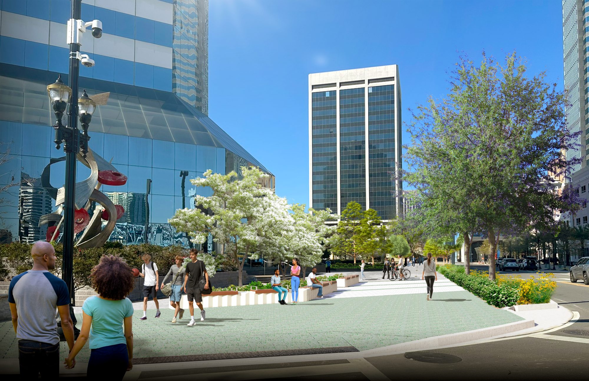 Rendering of Emerald Trail Hogan Street Link, the second trail segment to be constructed. 